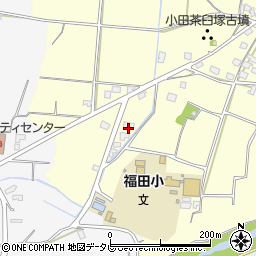 福岡県朝倉市小田518周辺の地図