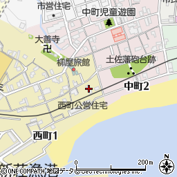 Ａ須崎市・大間駅前・大間本町・大間西町・多ノ郷・桐間西・緑町・神田・桐間東・桐間南・妙見町・土崎町　２４Ｘ３６５安心受付センター周辺の地図