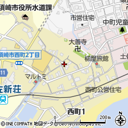 高知県須崎市西町周辺の地図