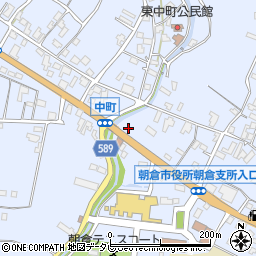 ファミリーマート朝倉比良松店周辺の地図