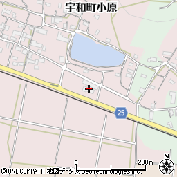 愛媛県西予市宇和町小原592-1周辺の地図