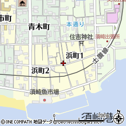 高知県須崎市浜町周辺の地図