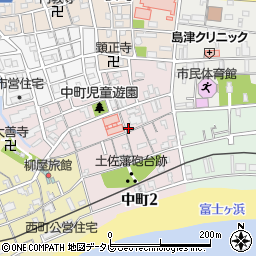 高知県須崎市中町周辺の地図