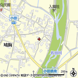 福岡県朝倉市小田688周辺の地図