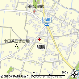 福岡県朝倉市小田1680周辺の地図
