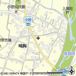 福岡県朝倉市小田1672周辺の地図
