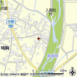 福岡県朝倉市小田691-1周辺の地図