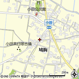 福岡県朝倉市小田1685周辺の地図