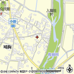 福岡県朝倉市小田690周辺の地図