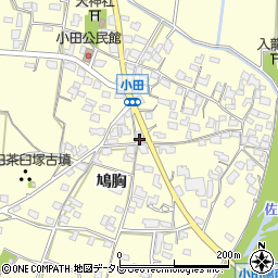 福岡県朝倉市小田1668周辺の地図