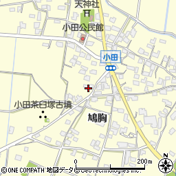 福岡県朝倉市小田1686周辺の地図