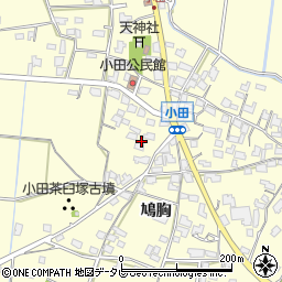 福岡県朝倉市小田1661周辺の地図