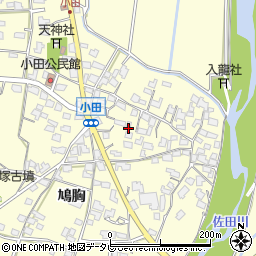 福岡県朝倉市小田758周辺の地図