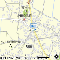 福岡県朝倉市小田1660周辺の地図