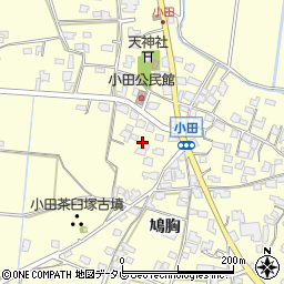 福岡県朝倉市小田1689周辺の地図