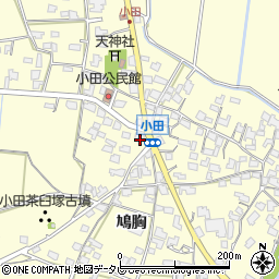 福岡県朝倉市小田1658周辺の地図