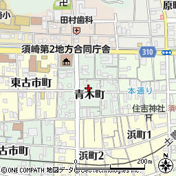 高知県須崎市青木町周辺の地図