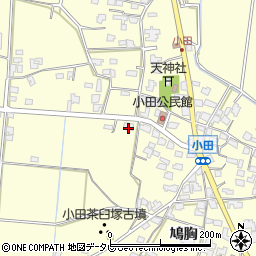 福岡県朝倉市小田1703-2周辺の地図