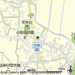 福岡県朝倉市小田1654周辺の地図