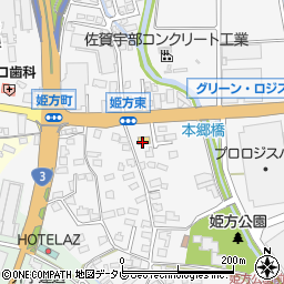 セブンイレブン鳥栖姫方町店周辺の地図