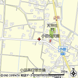 福岡県朝倉市小田1704周辺の地図