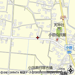 福岡県朝倉市小田1891周辺の地図