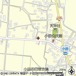 福岡県朝倉市小田1708周辺の地図