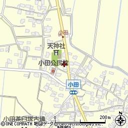 福岡県朝倉市小田1638周辺の地図