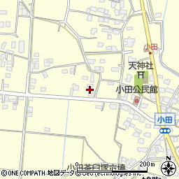 福岡県朝倉市小田1892周辺の地図