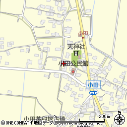 福岡県朝倉市小田1648周辺の地図