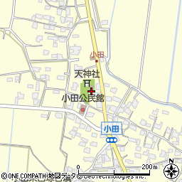 福岡県朝倉市小田1635周辺の地図