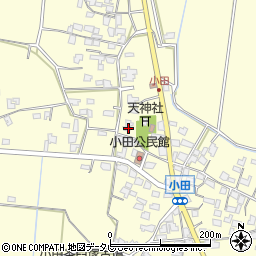 福岡県朝倉市小田1632周辺の地図