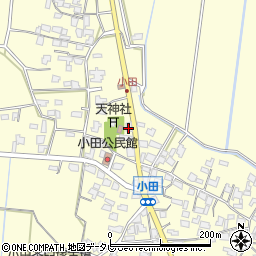 福岡県朝倉市小田1637周辺の地図