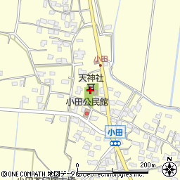 福岡県朝倉市小田1633周辺の地図