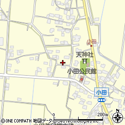 福岡県朝倉市小田1621周辺の地図