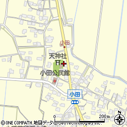 福岡県朝倉市小田1634周辺の地図