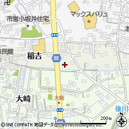 福岡県小郡市稲吉1312周辺の地図