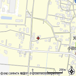 福岡県朝倉市小田1888周辺の地図