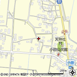 福岡県朝倉市小田1616周辺の地図