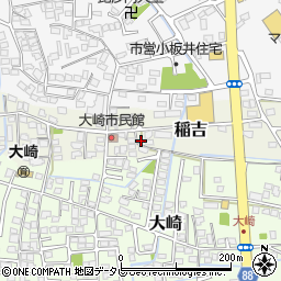 福岡県小郡市稲吉1336-16周辺の地図