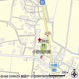 福岡県朝倉市小田1625周辺の地図