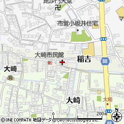 福岡県小郡市稲吉1336-13周辺の地図