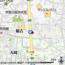 福岡県小郡市稲吉1316周辺の地図