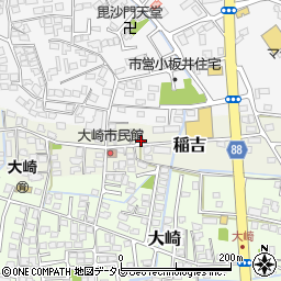 福岡県小郡市稲吉1335-1周辺の地図