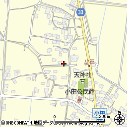 福岡県朝倉市小田1609周辺の地図