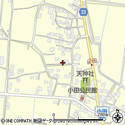 福岡県朝倉市小田1608周辺の地図