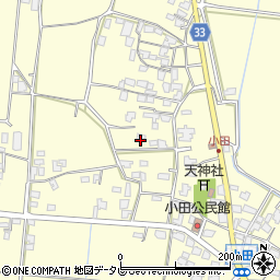 福岡県朝倉市小田1602周辺の地図