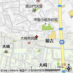 福岡県小郡市稲吉1335周辺の地図