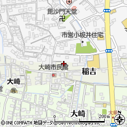 福岡県小郡市稲吉1335-4周辺の地図