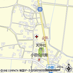 福岡県朝倉市小田1626周辺の地図